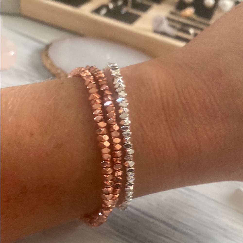 Hematite Adjustable Bracelet Set - image 2